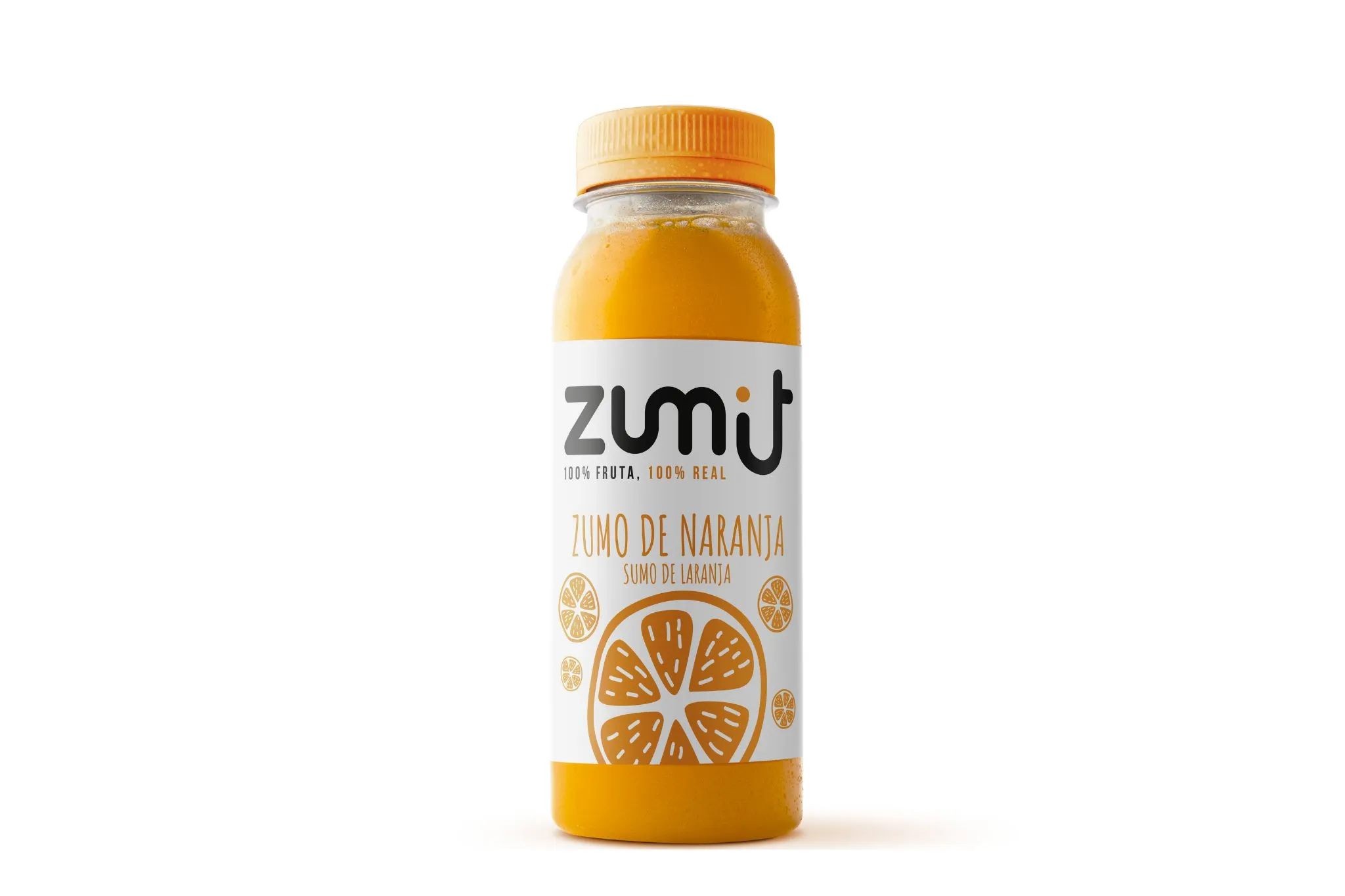 Zumo de naranja natural exprimido HPP de Zumit - caja de 24 unidades