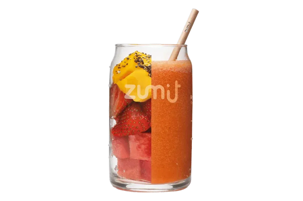 Smoothie Watermelon Summer de Zumit- Caja de 20 unidades de mango, fresa, sandía y semillas de chía
