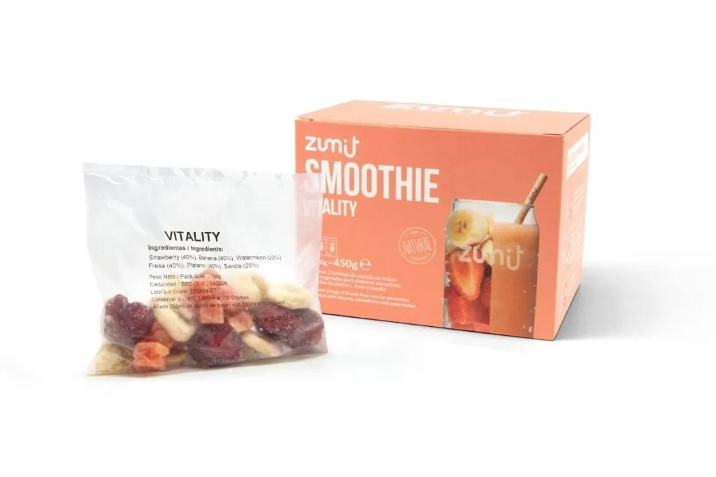 fruta congelada clásica de Zumit, smoothie Vitality
